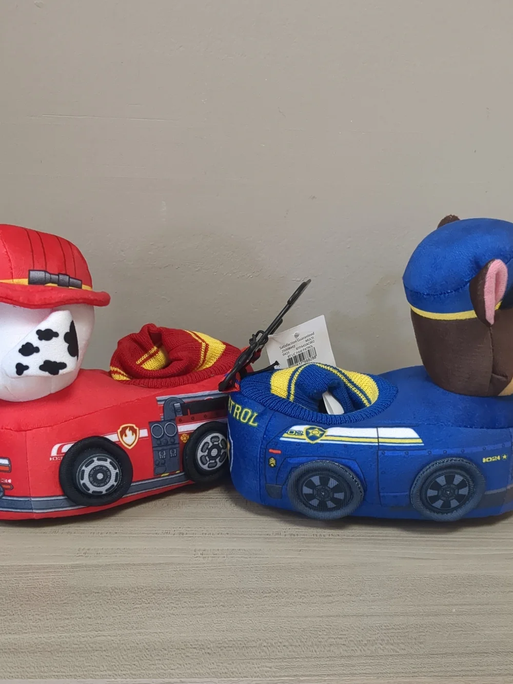 PAW Patrol Plush Slippers - Red & Blue Character Booties